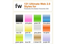 131 Web 2.0 Layer Styles for Fireworks